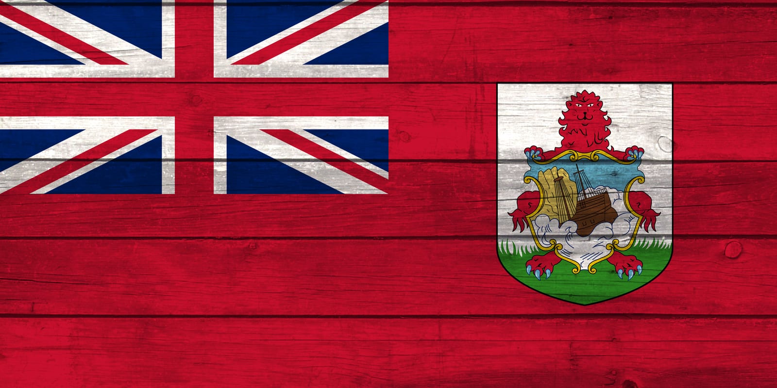 Bermuda Flag on Wood Canvas Print