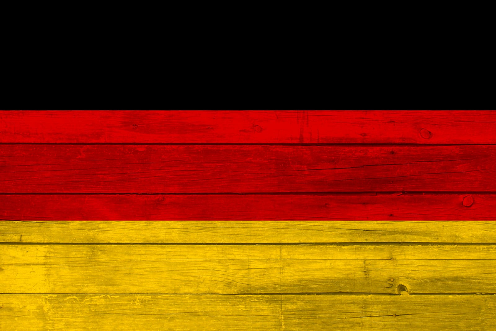 Germany National Flag on Wood Canvas Print